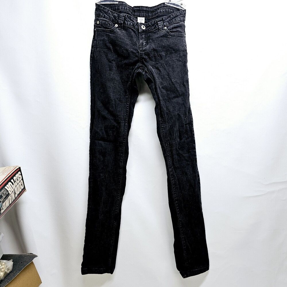 Blue Asphalt WS-46 Black Denim Jeans Size 5 Long Stretch Mid-Rise Skinny